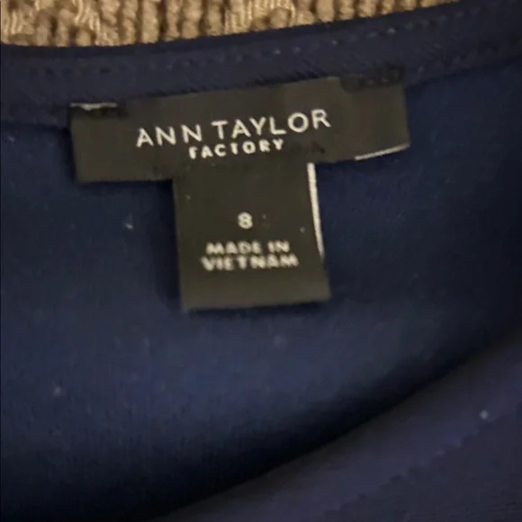 Ann Taylor Factory Navy Dress size 8 with Button Accents - Picture 5 of 5